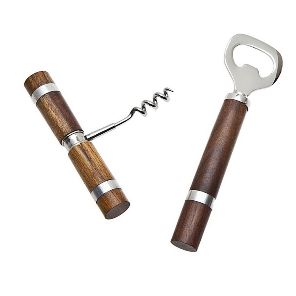 Godinger Silver and Brown Wine Accessories Set